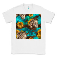 White appaloosa horses and sunflowers seamless pattern Classic Tee - BundleAndBundleShop