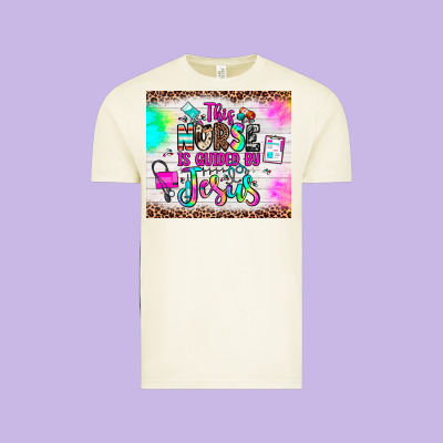 This Nurse Is Guided By Jesus Vintage Tee Designed By Jahusdesignshop