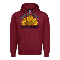 Burgundy mommy' s little sunflower Zipper Hoodie - MaliasSmallBusiness