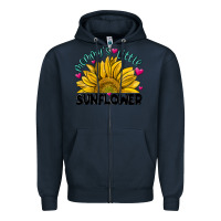 Navy mommy' s little sunflower Zipper Hoodie - MaliasSmallBusiness