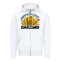 White mommy' s little sunflower Zipper Hoodie - MaliasSmallBusiness