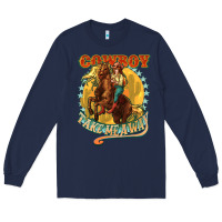 Navy cowboy take me away Long Sleeve Tee - NancyCooperArtShop