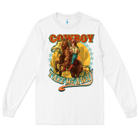 White cowboy take me away Long Sleeve Tee - NancyCooperArtShop