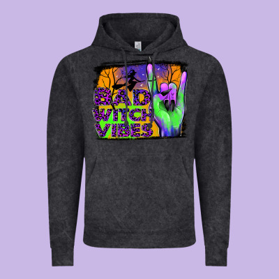 Bad Witch Vibes Vintage Hoodie Designed By Jahusdesignshop