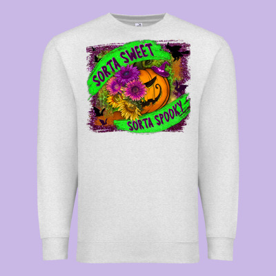 Sorta Sweet Spooky Premium Sweatshirt Designed By Bundleandbundleshop