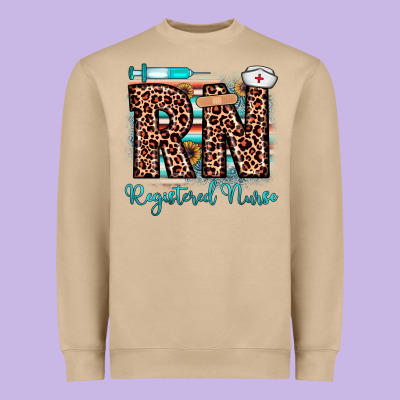 Rn Registered Nurse Heavyweight Sweatshirt Designed By Jahusdesignshop