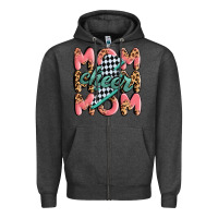 Charcoal Heather cheer mom Zipper Hoodie - MaliasSmallBusiness