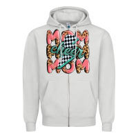 Dove Grey cheer mom Zipper Hoodie - MaliasSmallBusiness