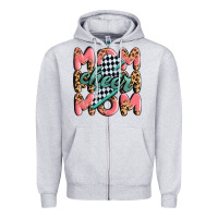 Heather Grey cheer mom Zipper Hoodie - MaliasSmallBusiness