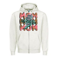 Oatmeal Heather cheer mom Zipper Hoodie - MaliasSmallBusiness