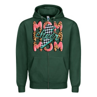 Sports Green cheer mom Zipper Hoodie - MaliasSmallBusiness