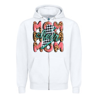 White cheer mom Zipper Hoodie - MaliasSmallBusiness