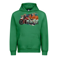 Emerald Badass Mama motorcycle Urban Hoodie - HowdyJamesFarm