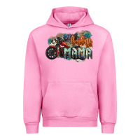 Fuchsia Pink Badass Mama motorcycle Urban Hoodie - HowdyJamesFarm