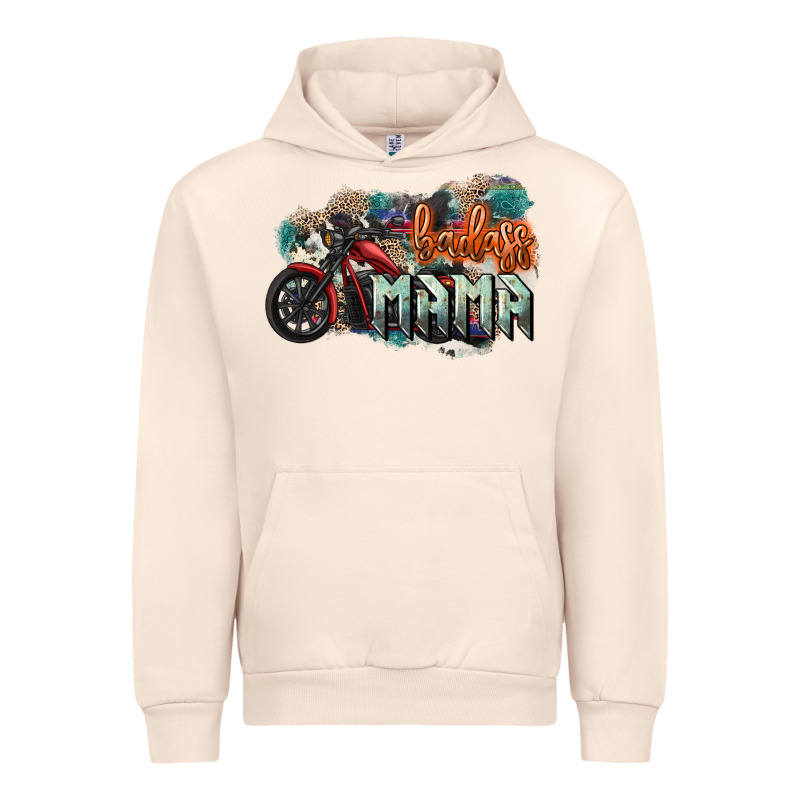 Badass Mama Motorcycle Urban Hoodie by HowdyJamesFarm | Teevron