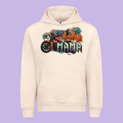 Badass Mama Motorcycle Urban Hoodie Designed By Howdyjamesfarm