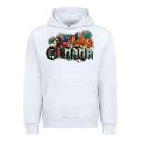 White Badass Mama motorcycle Urban Hoodie - HowdyJamesFarm