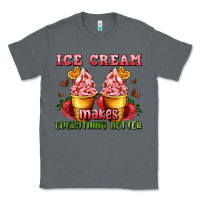Charcoal Heather ice cream makes everything better Classic Tee - AdoDesignShop