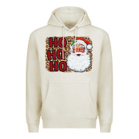 Oatmeal Heather Ho Ho Ho Santa Premium Hoodie - Bettercallsaul