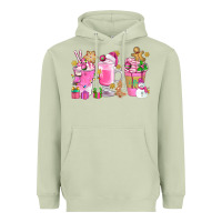 Matcha Pink Christmas Coffee Cups Bbs Heavyweight Hoodie - BundleAndBundleShop