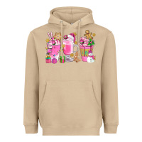 Mushroom Pink Christmas Coffee Cups Bbs Heavyweight Hoodie - BundleAndBundleShop