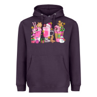Plum Pink Christmas Coffee Cups Bbs Heavyweight Hoodie - BundleAndBundleShop