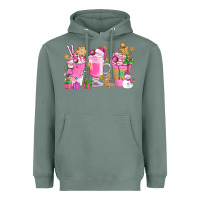 Sage Pink Christmas Coffee Cups Bbs Heavyweight Hoodie - BundleAndBundleShop