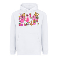 White Pink Christmas Coffee Cups Bbs Heavyweight Hoodie - BundleAndBundleShop