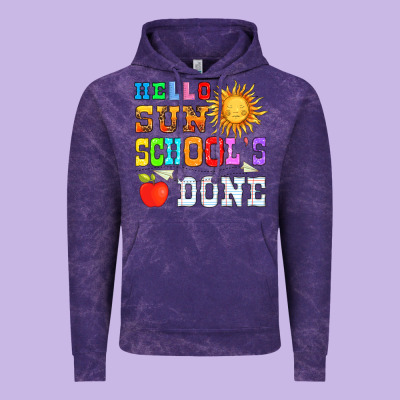 Hello Sun Schools Done Vintage Hoodie Designed By Hra Design Shop