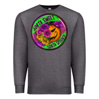 Charcoal Heather halloween round earrings Premium Sweatshirt - BundleAndBundleShop