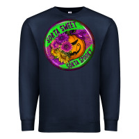 Navy halloween round earrings Premium Sweatshirt - BundleAndBundleShop