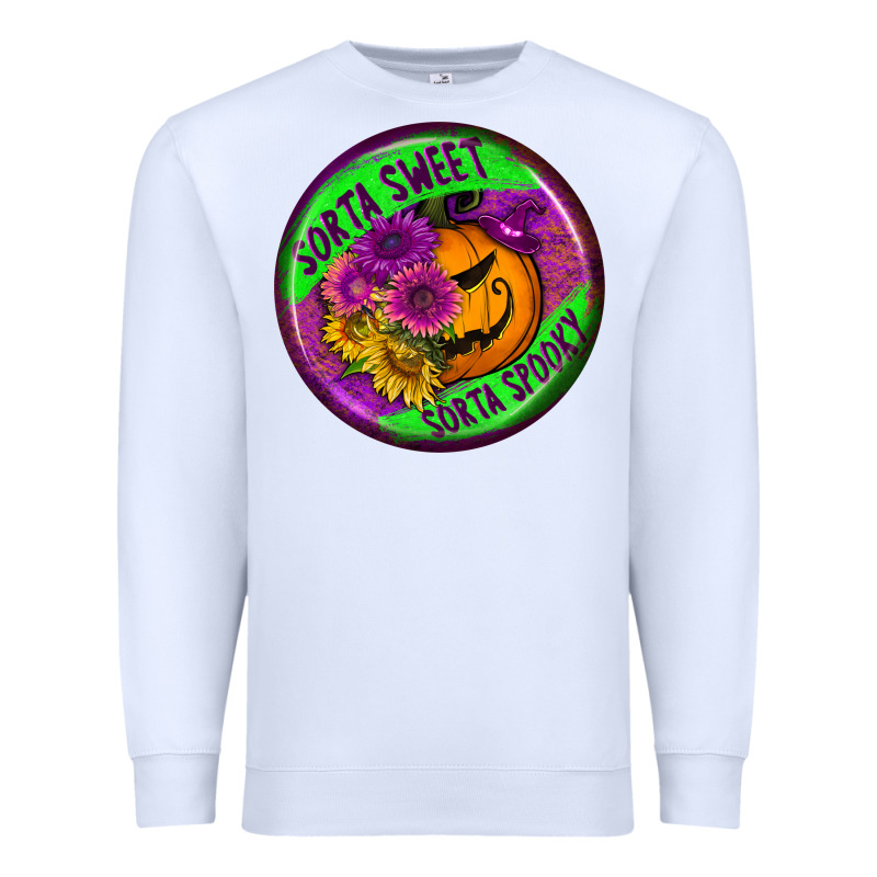 Halloween Round Earrings Premium Sweatshirt by BundleAndBundleShop | Teevron