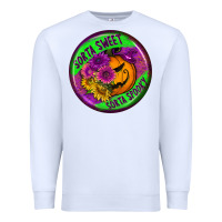 White halloween round earrings Premium Sweatshirt - BundleAndBundleShop