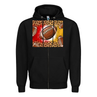 Black team color red and gold football Zipper Hoodie - MaliasSmallBusiness