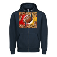 Navy team color red and gold football Zipper Hoodie - MaliasSmallBusiness