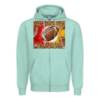 Seafoam team color red and gold football Zipper Hoodie - MaliasSmallBusiness