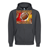 Smoke team color red and gold football Zipper Hoodie - MaliasSmallBusiness