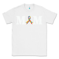 White LIL Autism Mom Classic Tee - CowhideDigitalArt