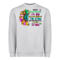Heather Grey they whispered to her you can't withstand the stor Heavyweight Sweatshirt - Artiststas