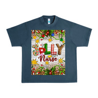 Midnight Navy Christmas Jolly Nurse Urban Heavy Tee - Artiststas