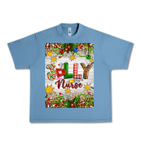 Pebble Blue Christmas Jolly Nurse Urban Heavy Tee - Artiststas