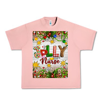 Salmon Christmas Jolly Nurse Urban Heavy Tee - Artiststas