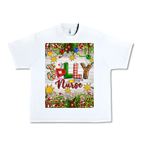 White Christmas Jolly Nurse Urban Heavy Tee - Artiststas