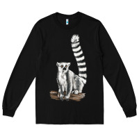 Black Ringtail Cat Long Sleeve Tee - LillyAllenDesigns