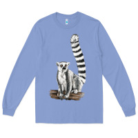 Colony Blue Ringtail Cat Long Sleeve Tee - LillyAllenDesigns