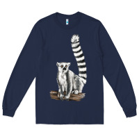 Navy Ringtail Cat Long Sleeve Tee - LillyAllenDesigns