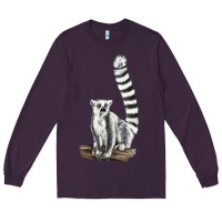 Plum Ringtail Cat Long Sleeve Tee - LillyAllenDesigns
