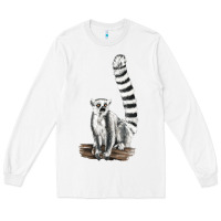White Ringtail Cat Long Sleeve Tee - LillyAllenDesigns