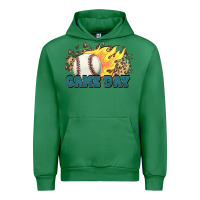 Emerald game day baseball leopard flames fireball Urban Hoodie - HowdyJamesFarm