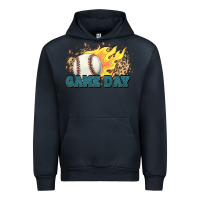 Navy game day baseball leopard flames fireball Urban Hoodie - HowdyJamesFarm